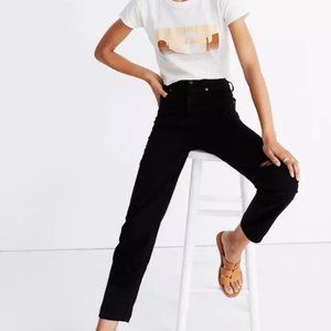 The Perfect Vintage Jean in Stone Black: Knee-Slit